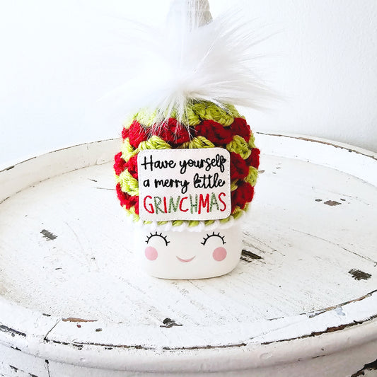 Christmas Marshmallow Mug Hat Merry Grinchmas Grinch Decor Farmhouse Kitchen Tiered Tray Decor