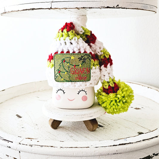 Christmas Marshmallow Mug Hat Grinch Vibes Grinch Decor Farmhouse Kitchen Tiered Tray Decor