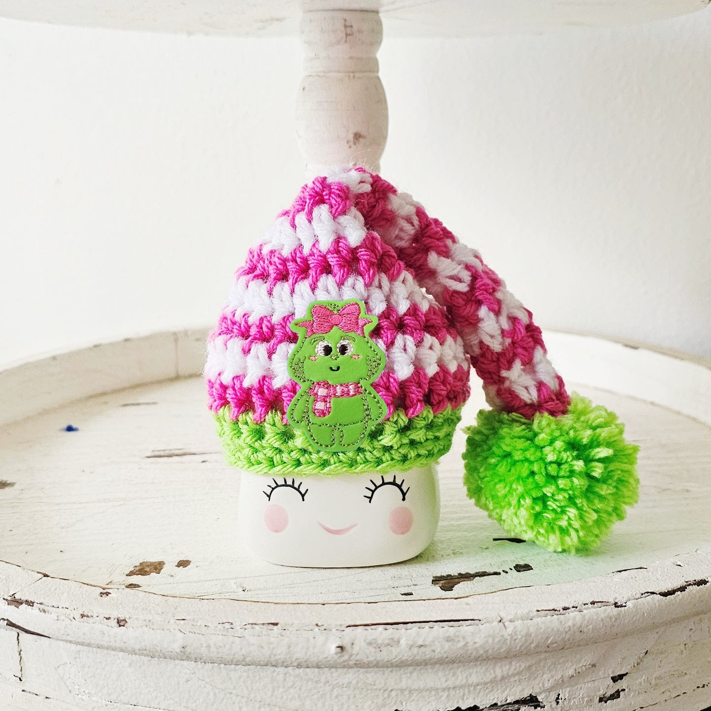 Christmas Marshmallow Mug Hat Baby Grinch Decor Farmhouse Kitchen Tiered Tray Decor