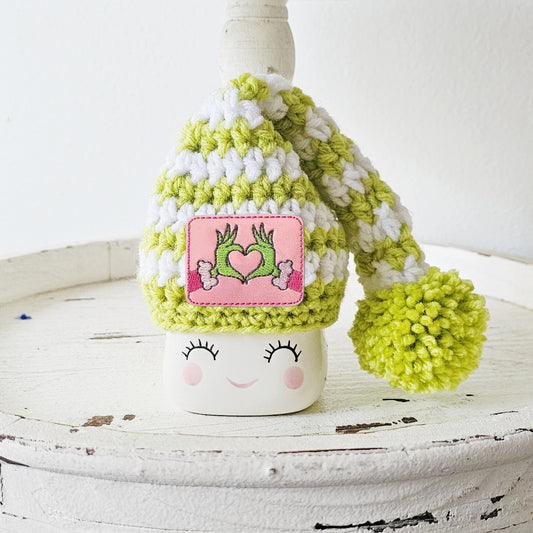 Christmas Marshmallow Mug Hat Grinch Heart Hands Pink Grinch Decor Farmhouse Kitchen Tiered Tray Decor