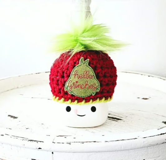 Christmas Marshmallow Mug Hat Hello Grinches Grinch Decor Farmhouse Kitchen Tiered Tray Decor