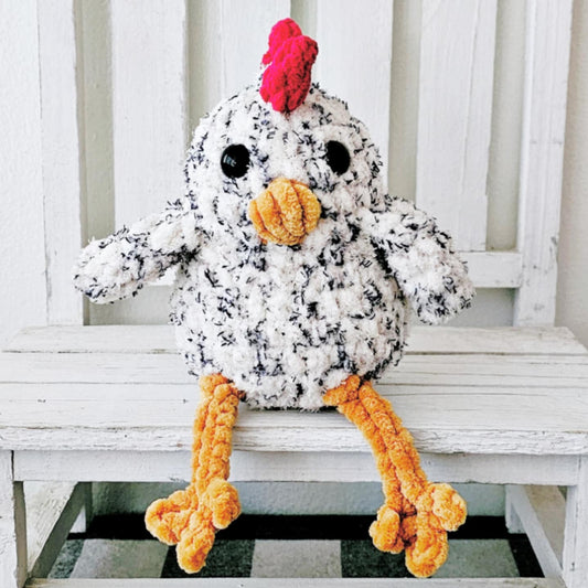 Crochet Chicken Plushie Toy Farm Animal Nursery Decor Chicken Plush Amigurumi Stuffed Animal