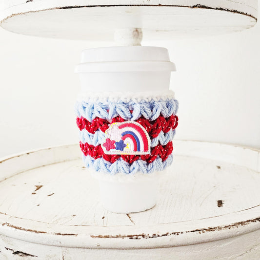 4th Of July Crochet Cup Cozy Bottle Cozy Coffee Cup Sleeve