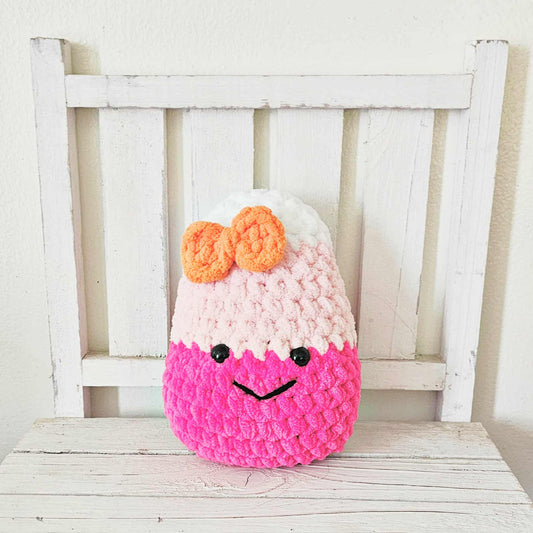 Crochet Candy Corn Plushie Toy Pink Halloween Frankenstein Halloween Tiered Tray Farmhouse Decor