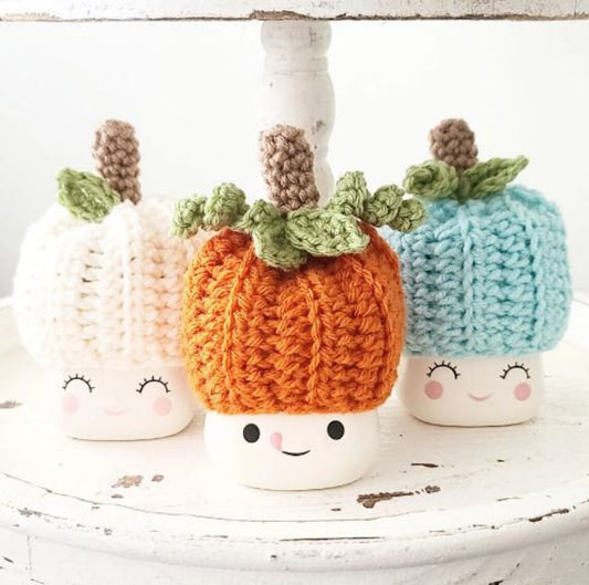 Fall Marshmallow Mug Hat Pumpkin Farmhouse Tiered Tray Decor