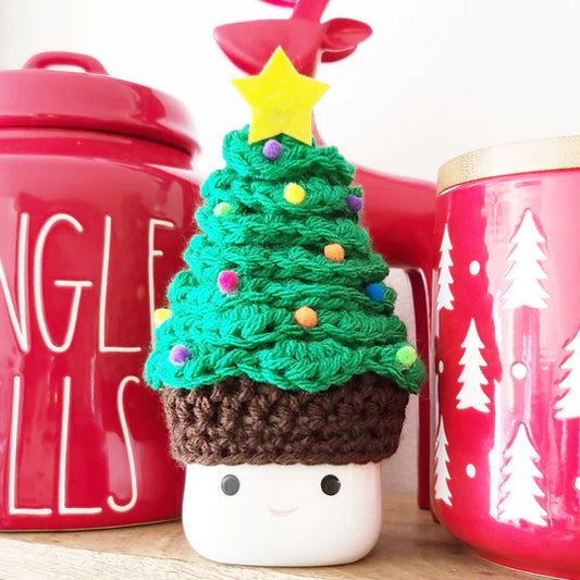 Christmas Marshmallow Mug Hat Christmas Tree Winter Farmhouse Kitchen Tiered Tray Decor