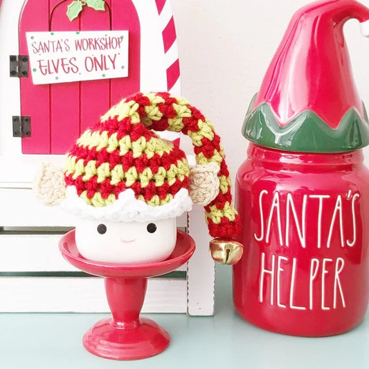 Christmas Marshmallow Mug Hat Santa's Elves Christmas Elf Winter Farmhouse Kitchen Tiered Tray Decor