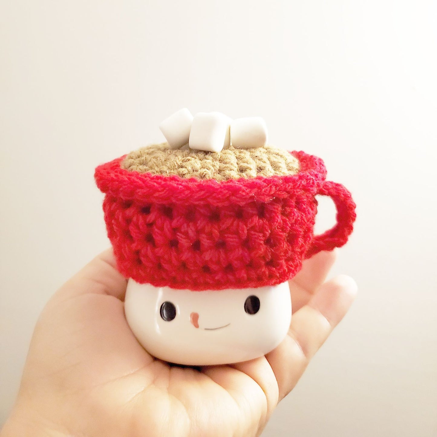 Christmas Marshmallow Mug Hat Hot Cocoa Winter Farmhouse Kitchen Tiered Tray Decor