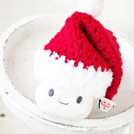 Christmas Marshmallow Mug Hat Santa Hat Bell Farmhouse Kitchen Tiered Tray Decor